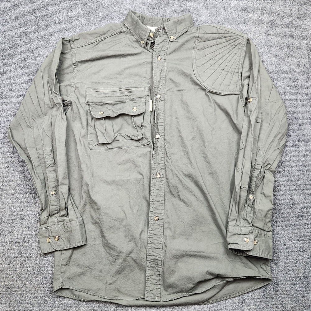 Tag Safari Shirt Mens Large Hunting Shooting Padded Shoulder‎ Outdoor Field